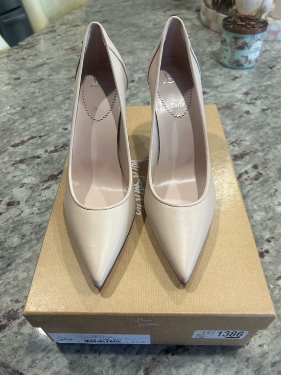 Christian Louboutin Shoes - Christian Louboutin Sporty Kate 85 Leche  Pointed-Toe Pump